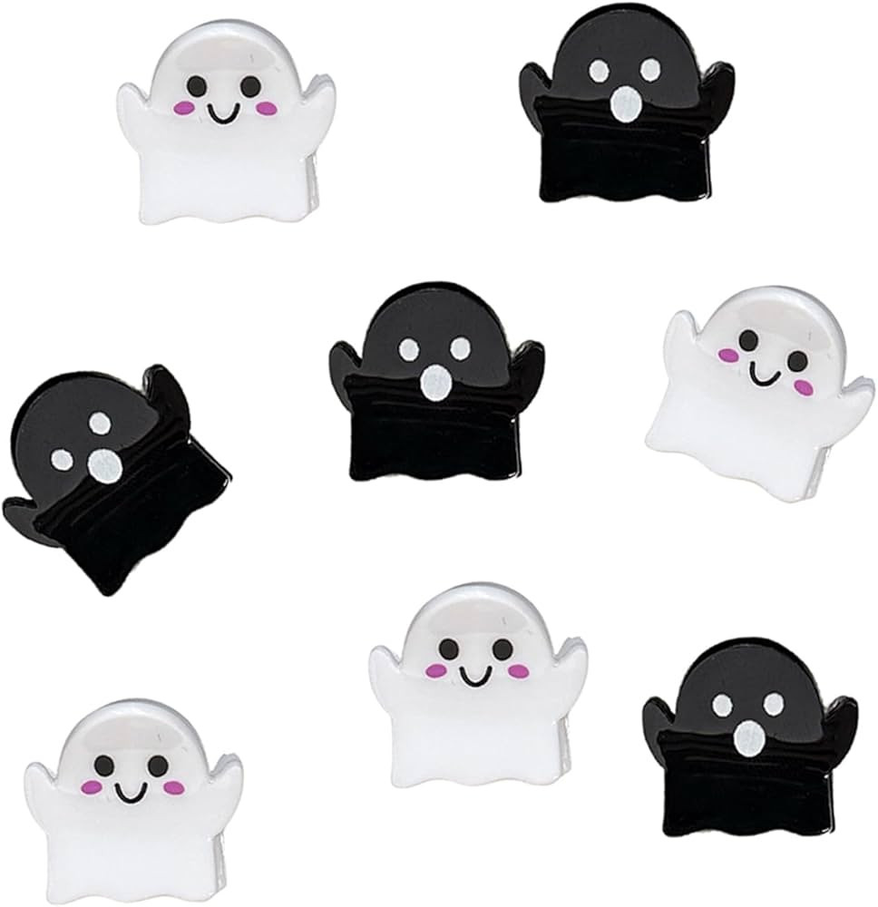 8 Pcs Spooky Hair Clips, Halloween Hair Clips Mini Hair Clip Ghosts Halloween ghost hair clips | Amazon (US)
