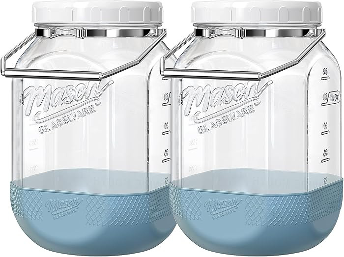 1 Gallon Glass Container with Airtight Lids, 2 Pack, 3785 ML/128 Oz | Amazon (US)