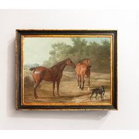 Equestrian Horses Portrait Print, Animal Oil Painting/P744 | Etsy (US)