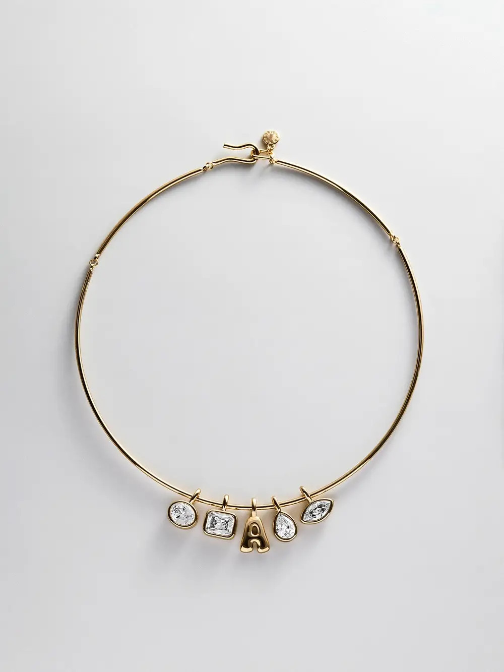 Lexi Removable Charm Custom Collar Necklace - Gold | BaubleBar