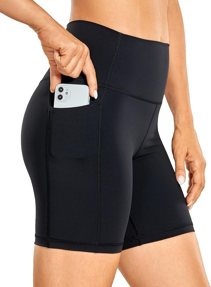 CRZ YOGA Women's Naked Feeling Biker Shorts - 4''/ 5''/ 6''/ 8''/ 10'' High Waisted Yoga Gym Span... | Amazon (US)