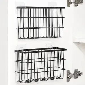 Sinnsally 2 Pack Cabinet Door Organizer,Self Adhesive Lid Organizers Inside Cabinet Storage Boxes... | Amazon (US)