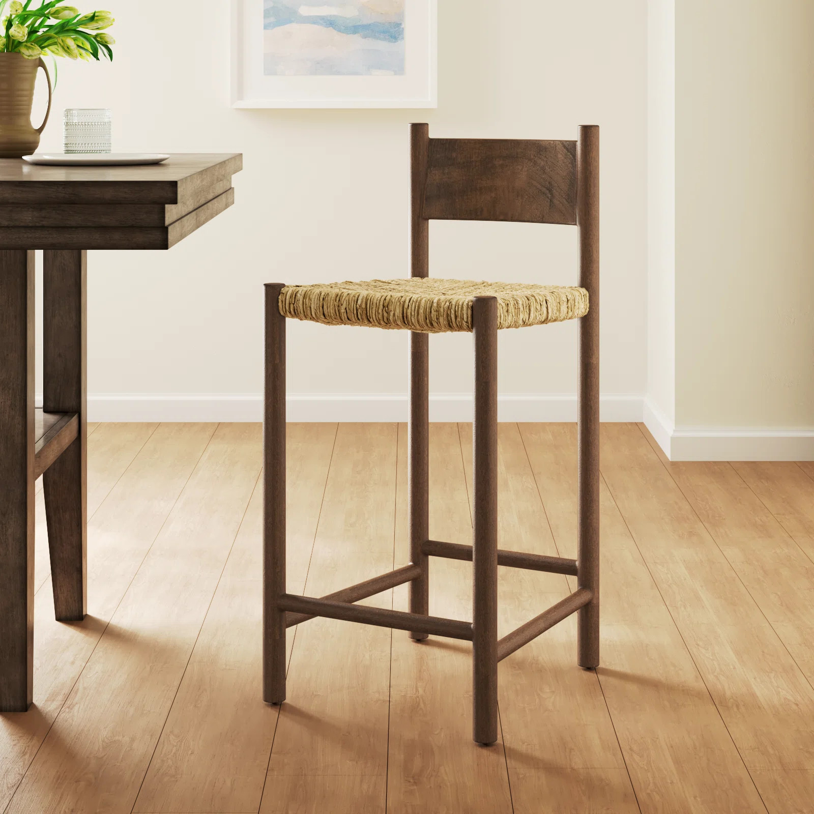 Loretta Woven Stool | Birch Lane