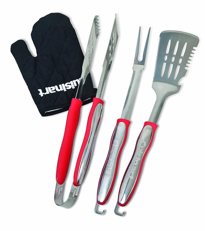 Cuisinart CGS-134 Grilling Tool Set with Grill Glove, Red (3-Piece) | Amazon (US)