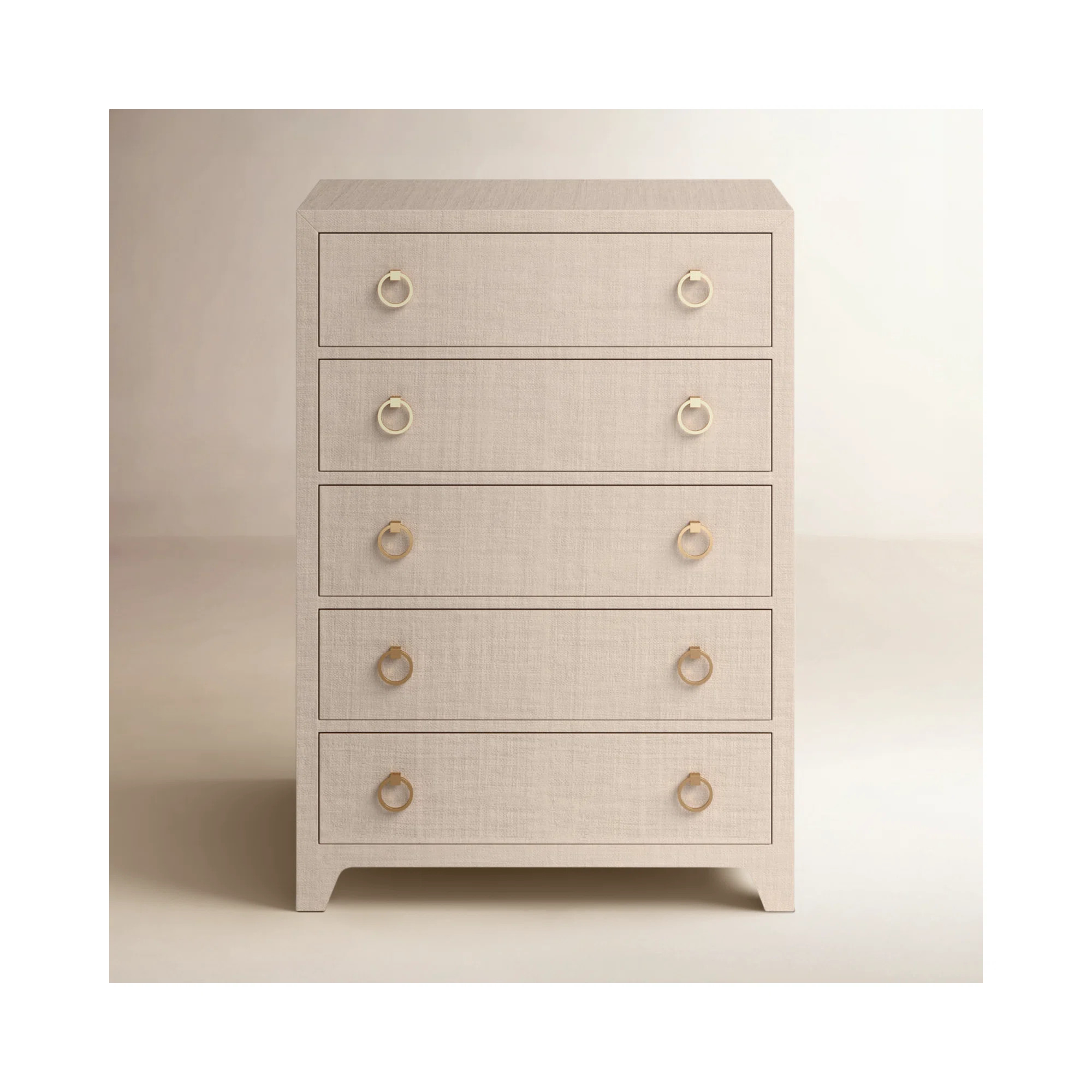 Cleo 5 - Drawer Raffia Chest | Birch Lane