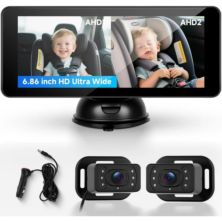 6.86'' Baby Car Camera for Seat HD Bual Rear Facing for Baby, Car Camera for Baby Night Vision Wi... | Walmart (US)