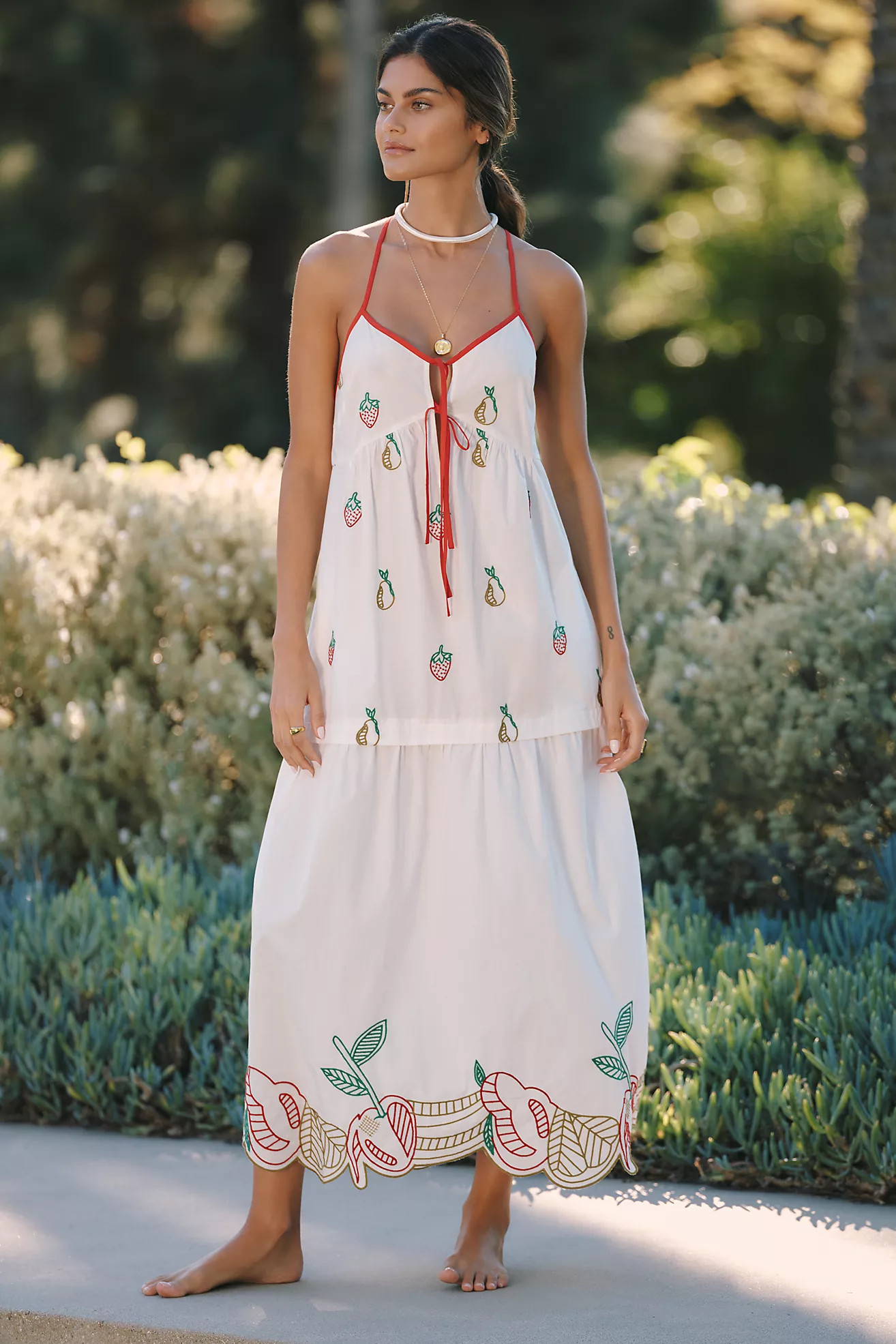 Celandine Eyelet Fruit Embellished Dress | Anthropologie (US)