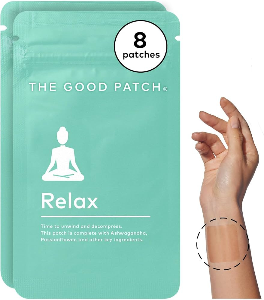 The Good Patch Relax Patches, to Unwind and Decompress, Natural Patch with Ashwagandha, Ginger Ro... | Amazon (US)
