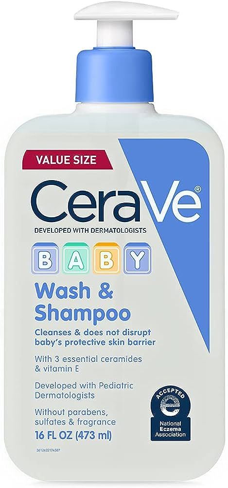 CeraVe Baby Wash & Shampoo | 2-in-1 Tear-Free for Skin Hair Fragrance, Paraben, Dye, Phthalates S... | Amazon (US)
