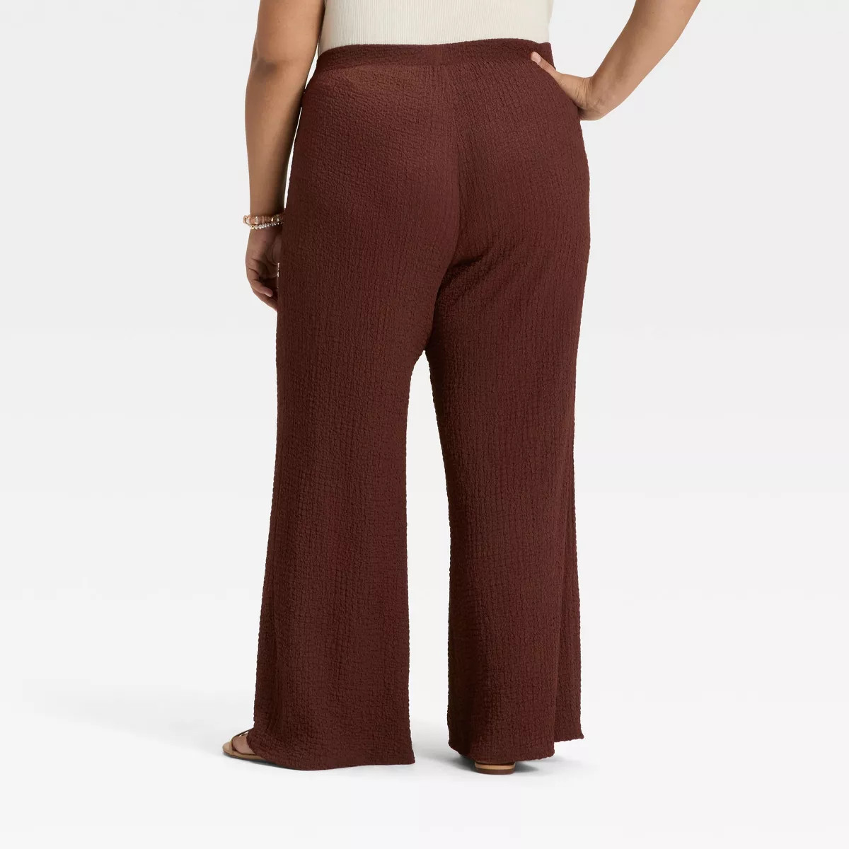 Women's Mid-Rise Textured Pull-On Pants - A New Day™ | Target