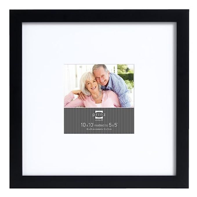 Prinz 10 by 10-Inch Matted to 5 by 5-Inch Gallery Expressions Frame, Black Finish | Amazon (US)