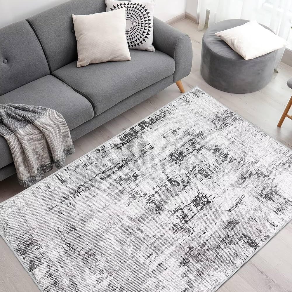 Vamcheer Washable Abstract Area Rug - Contemporary Style for Living Room, Bedroom, Kitchen - Mach... | Amazon (US)