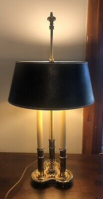 Vintage Stiffel French Bouillotte Candlestick Brass Table Lamp 3-Light w Shade  | eBay | eBay US