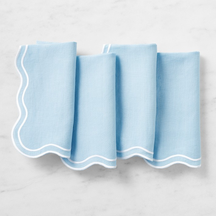 AERIN Scalloped Napkins, Set of 4 | Williams-Sonoma
