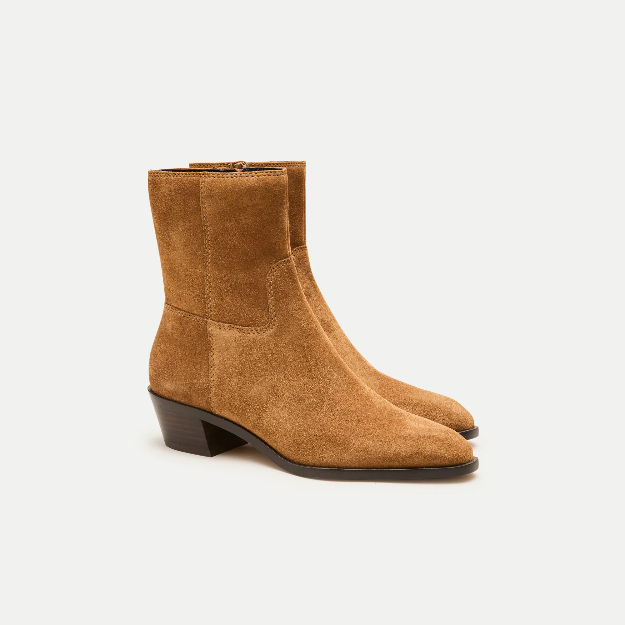 Western ankle boots in suede | J. Crew US