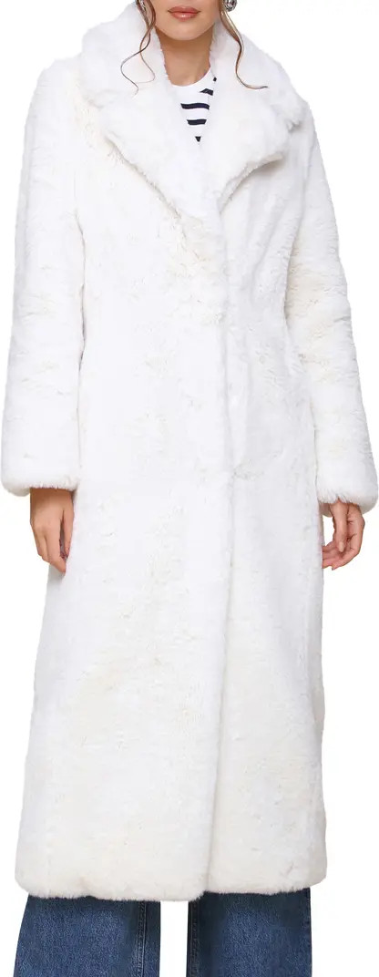 Notch Collar Faux Fur Coat | Nordstrom
