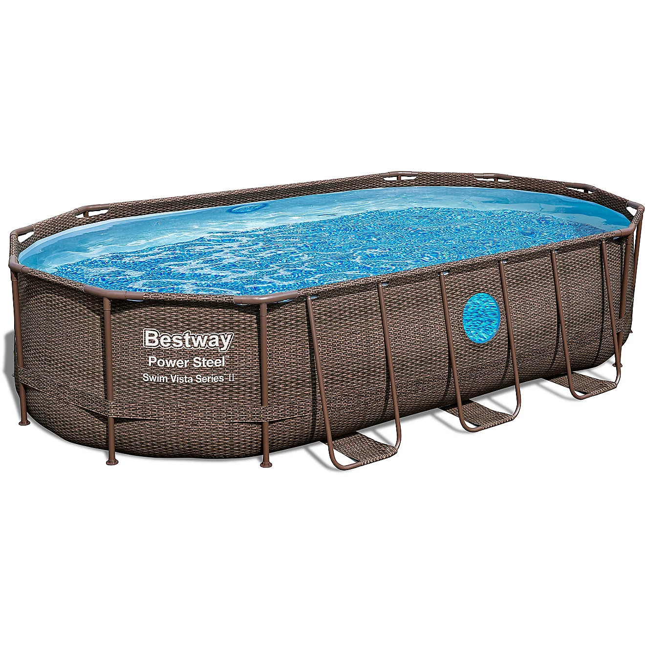 Bestway Power Steel Swim Vista 17ft x 10ft x 42" Oval Pool | Academy | Academy Sports + Outdoors