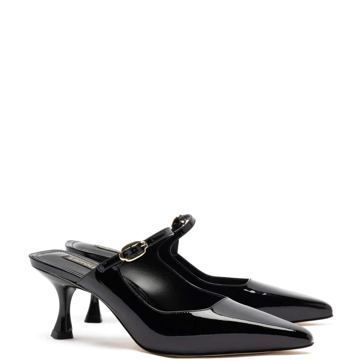 Ines Mule In Black Patent Leather | Larroude