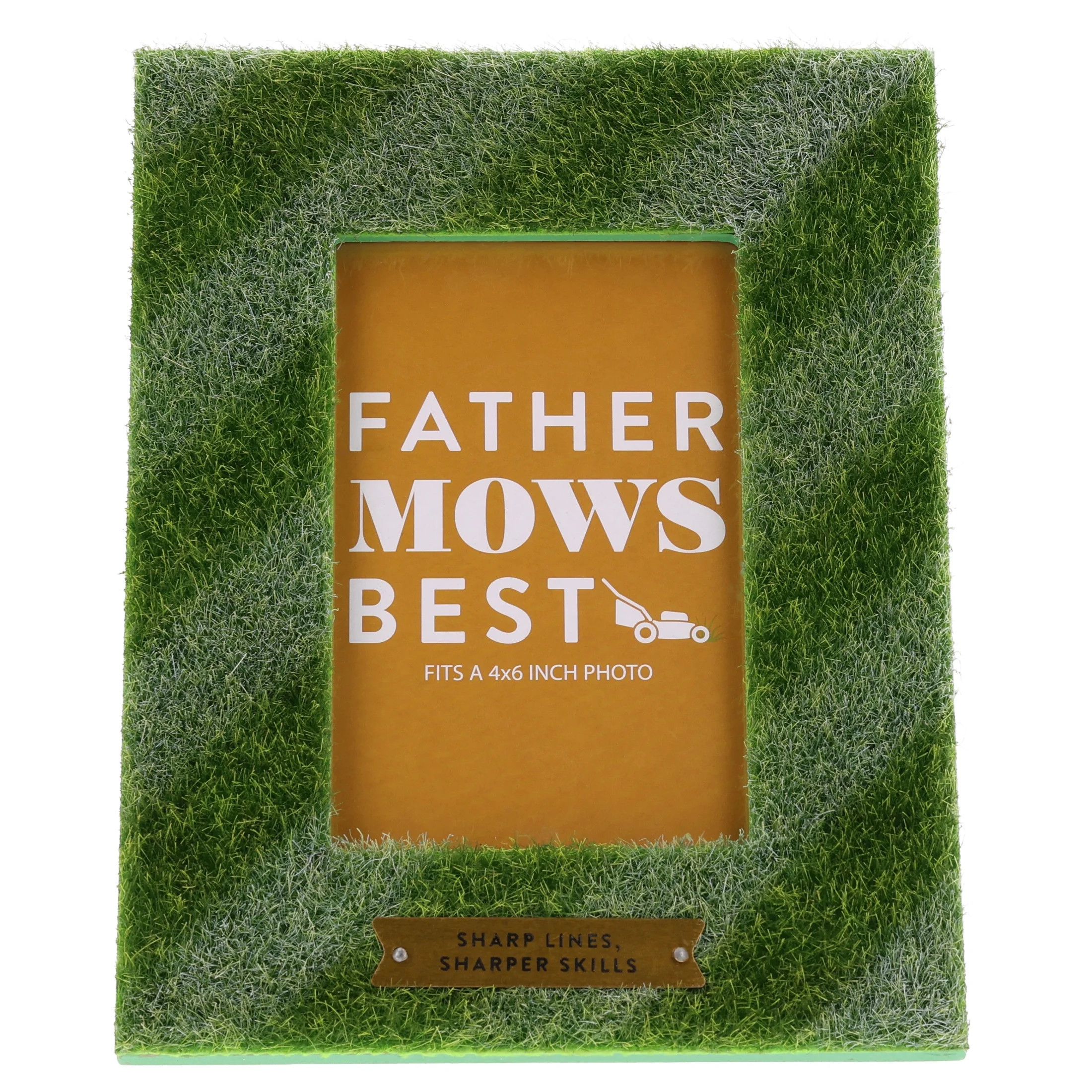 Sharp Lines Sharper Skills Faux Grass Picture Frame, Green, 4" x 6", Father's Day by Way To Celeb... | Walmart (US)