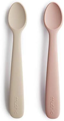 Amazon.com: mushie Silicone Baby Feeding Spoons | 2 Pack (Dried Thyme/Natural) : Baby | Amazon (US)