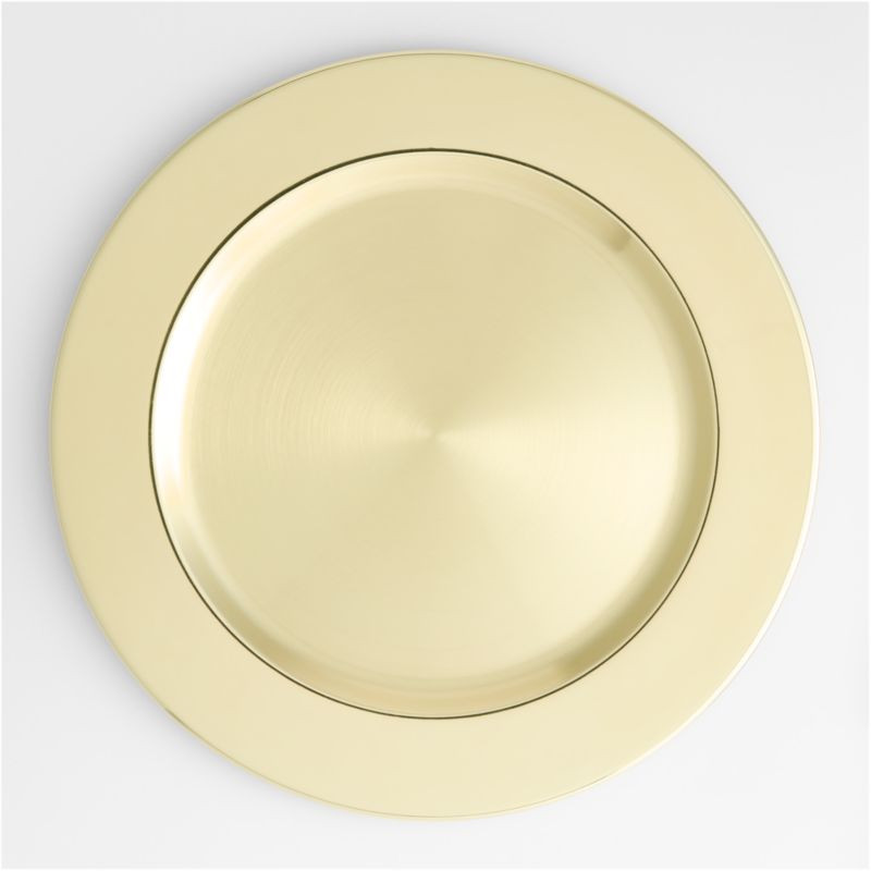 Holiday Gold-Plated Charger Plate + Reviews | Crate & Barrel | Crate & Barrel