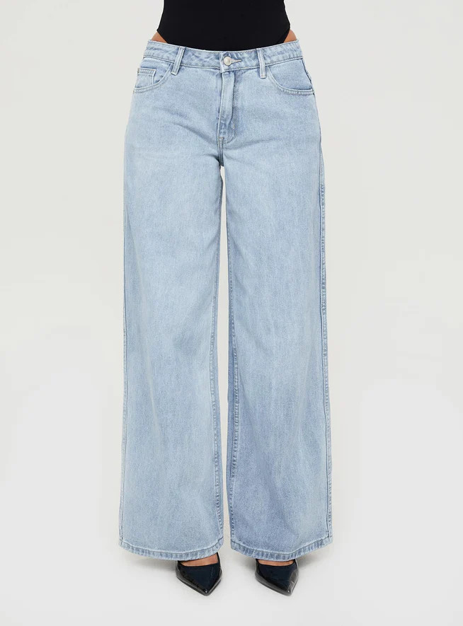 Ramos Low Rise Denim Jeans Light Wash | Princess Polly AU