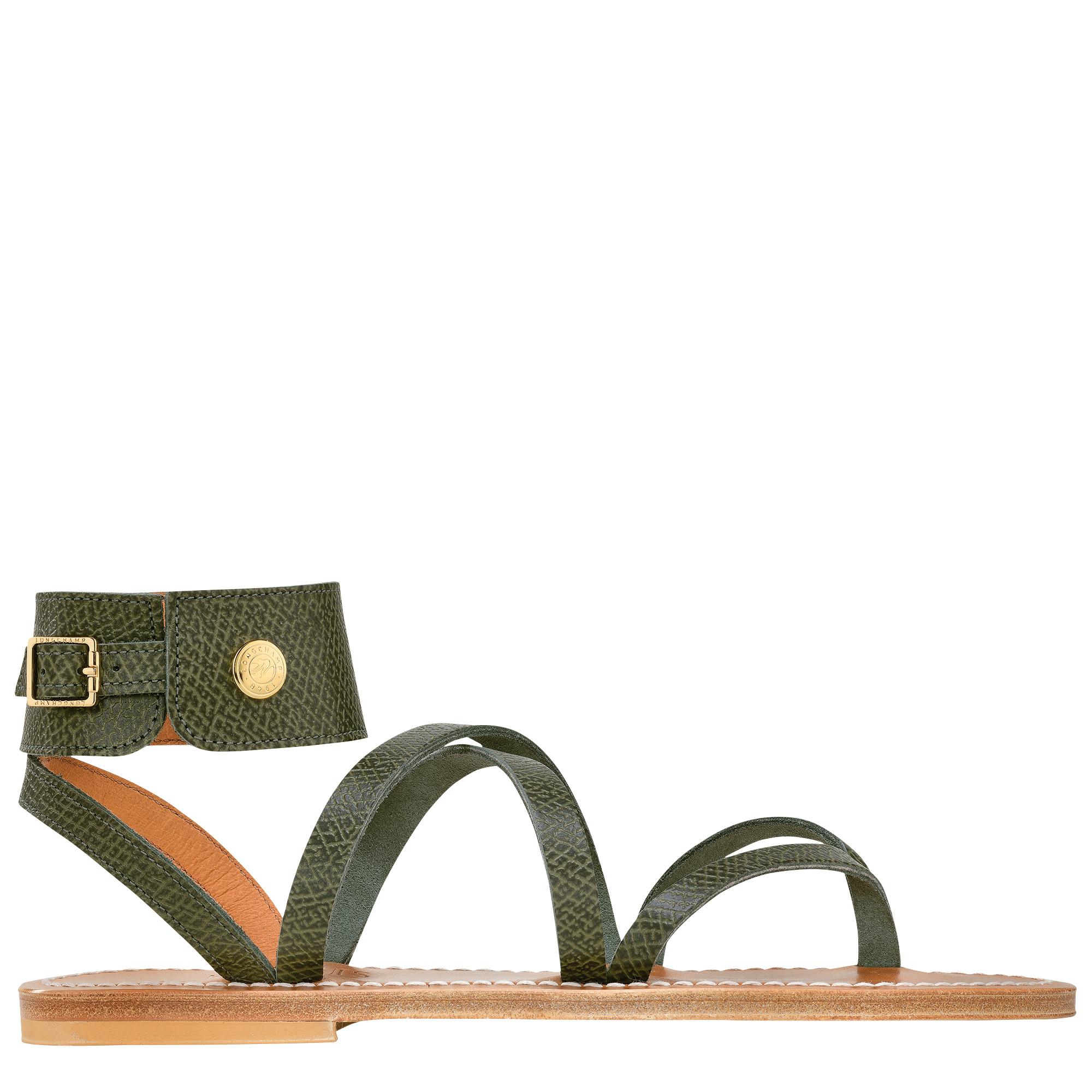 Longchamp x K.Jacques Sandals Forest - Leather | Longchamp AU | Longchamp