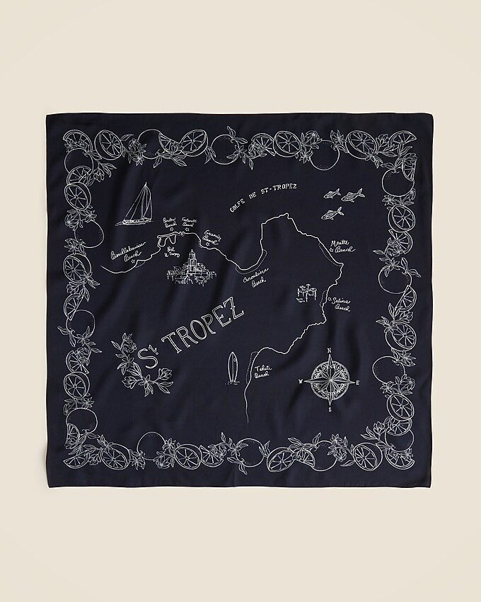 Oversized printed silk bandana | J. Crew US