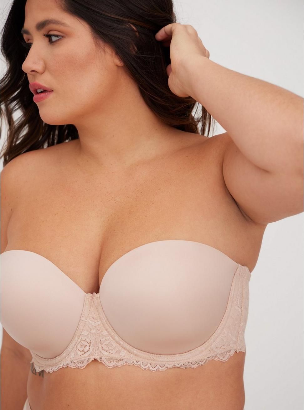 Strapless Lightly Lined Smooth Straight Back Bra | Torrid (US & Canada)