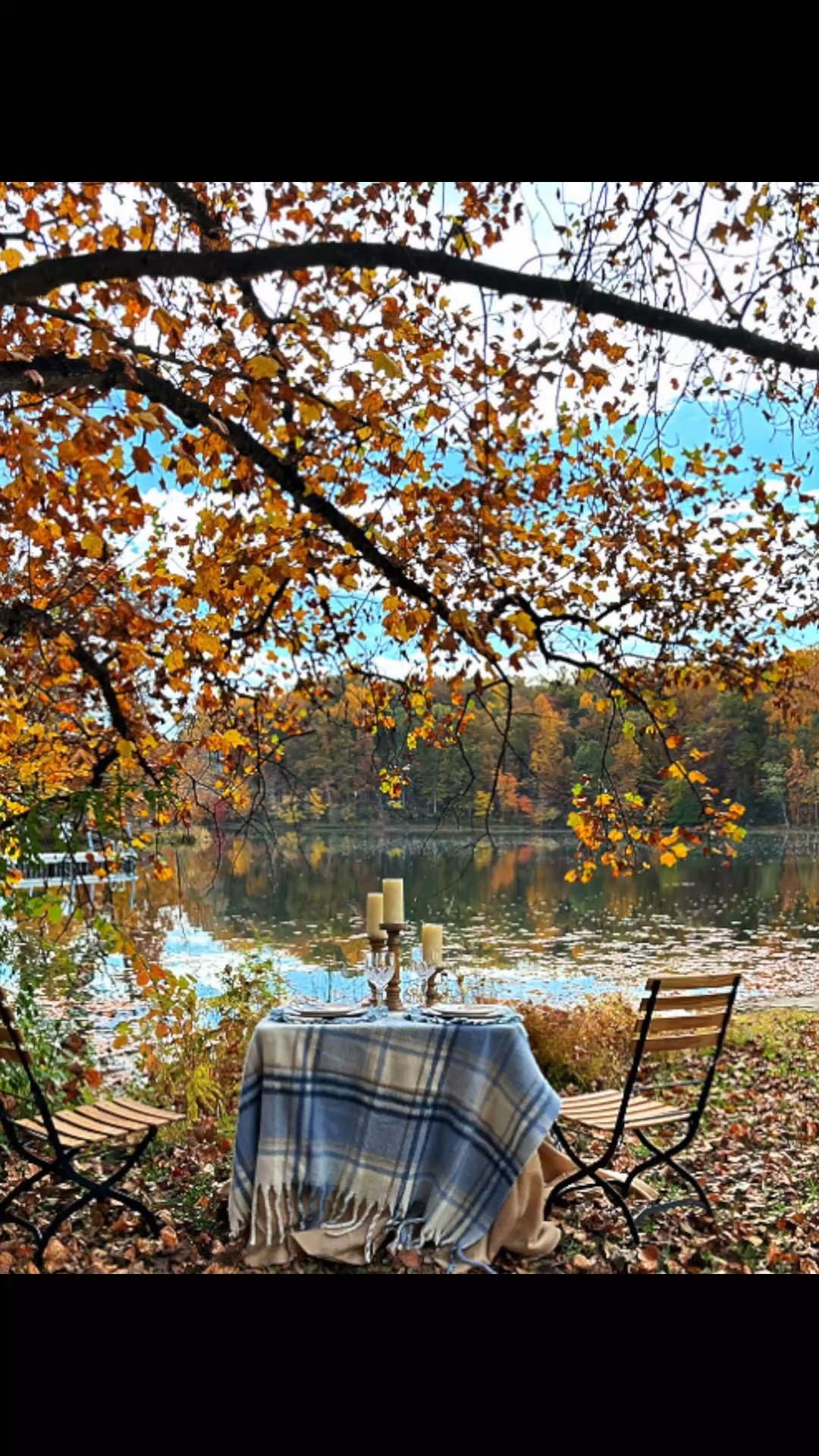 The secret to this cozy fall setup? It's all in the layers. 🍁 A soft plaid throw, warm candlelight, timeless table linens, and a few classic accessories instantly turn an ordinary outdoor dinner into something unforgettable. Everything you need to recreate this look is linked here!

#LTKdayinmylife #LTKSeasonal #LTKHome