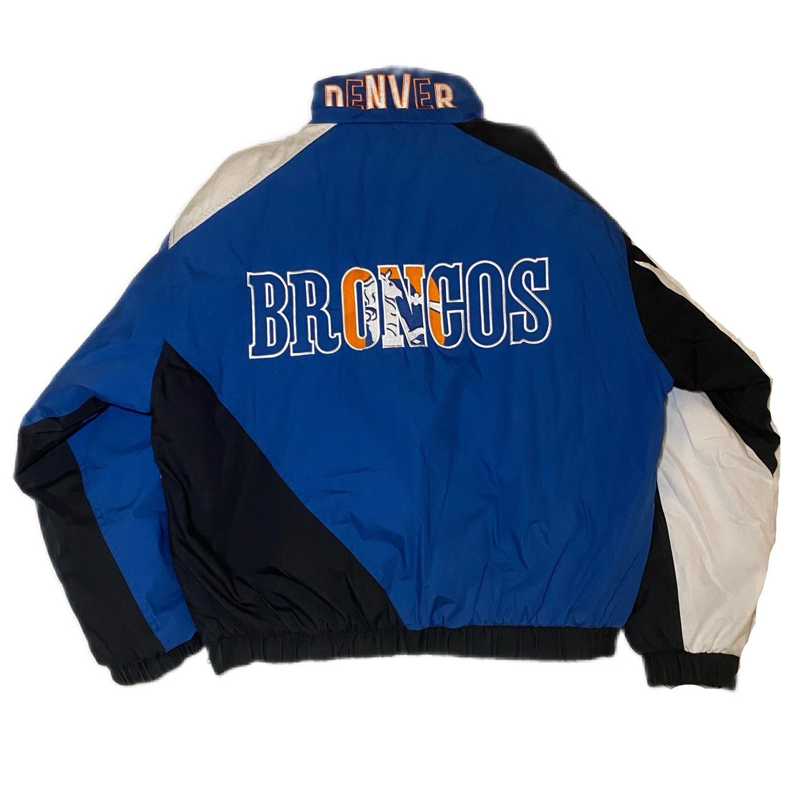 Vintage Denver Broncos Pro Player Puffer Jacket Men's Size XL 1/4 Zip 1990 90s | eBay US