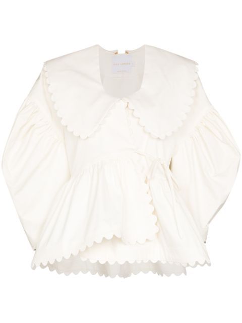 Shona scallop-edge blouse | Farfetch (UK)
