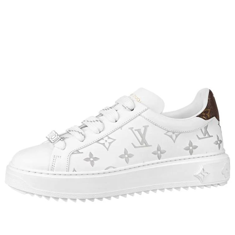 (WMNS) LOUIS VUITTON Time Out Sneakers 'White with Silver Monogram' 1A9HB7 | KICKS CREW