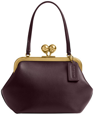Glovetanned Leather Kisslock Frame Bag | Macy's