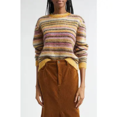 Isabel Marant Étoile Morine Mohair Blend Sweater in Mustard at Nordstrom, Size 40 | Nordstrom