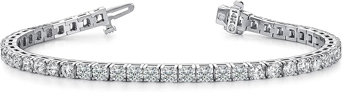 Houston Diamond District 2 to 50 Carat Classic LAB GROWN Diamond Tennis Bracelet 4 Prong Ultra Pr... | Amazon (US)