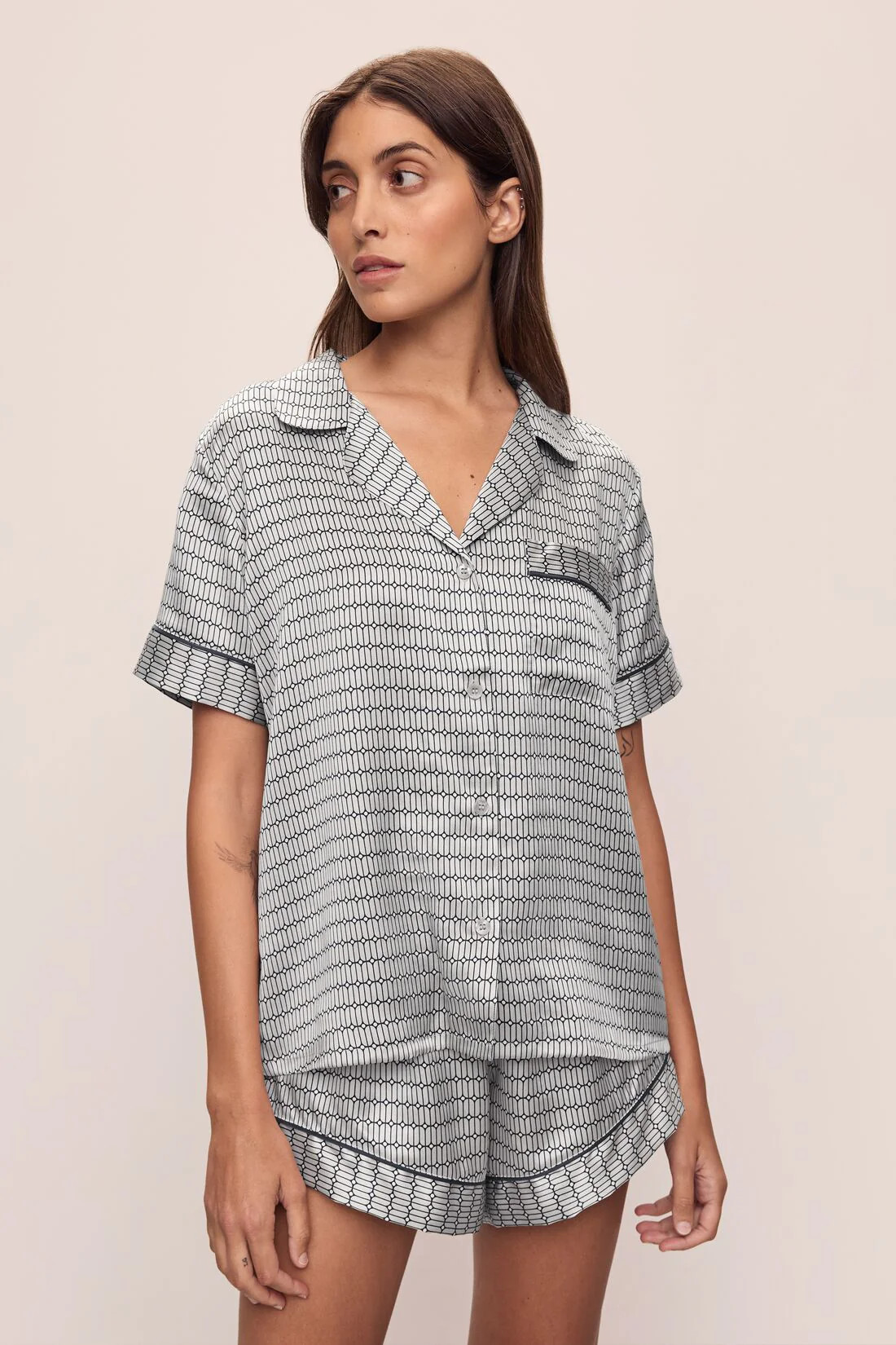 Inez Washable Silk Printed Short PJ Set | Eberjey