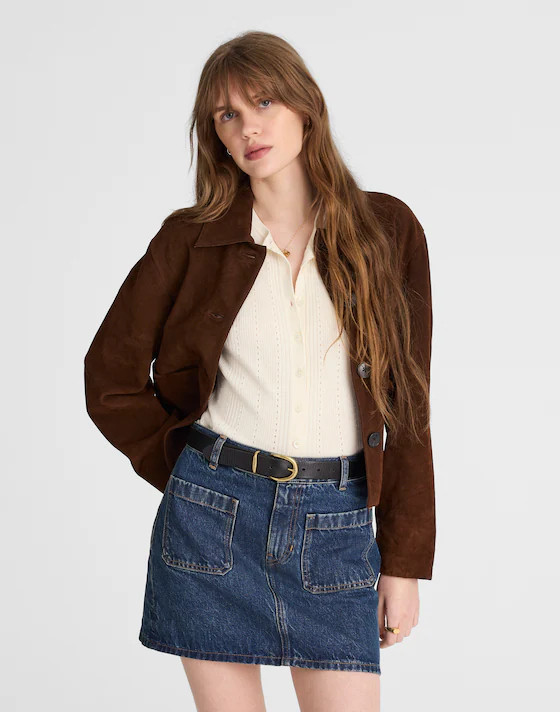 The Emmett Mini Skirt in Greendale Wash | Madewell | Madewell