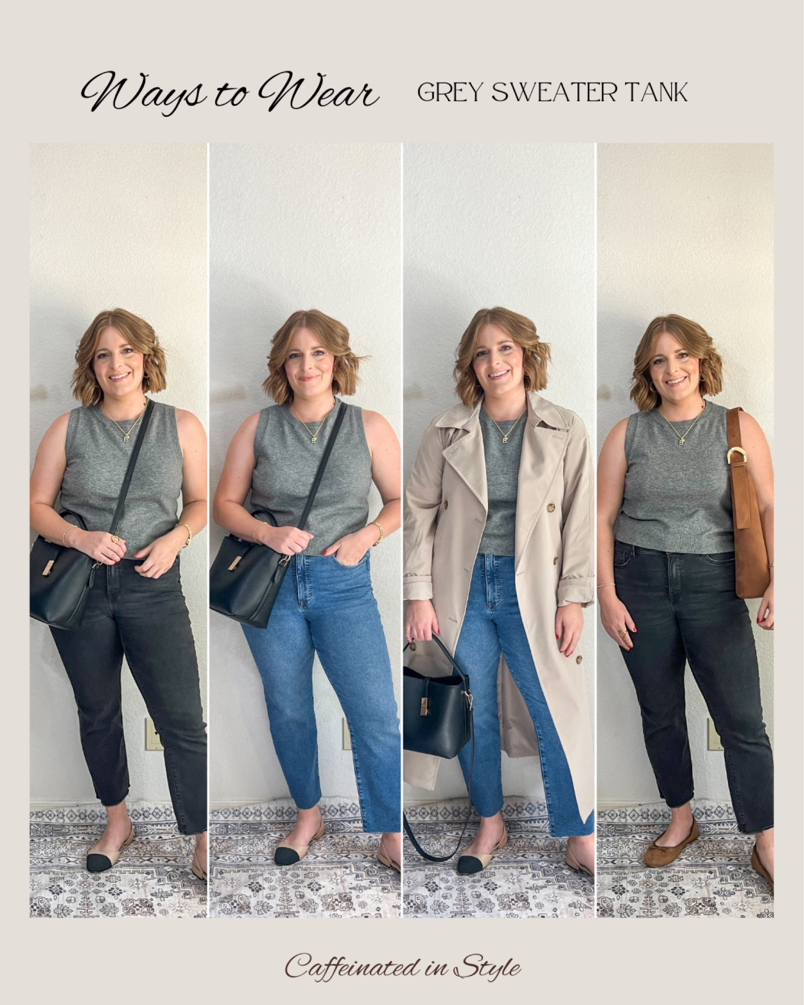 Fall Capsule// ways to wear a grey sweater tank 

sweater tank L (tts) 
jeans tts

#LTKStyleTip #LTKMidsize #LTKFindsUnder50