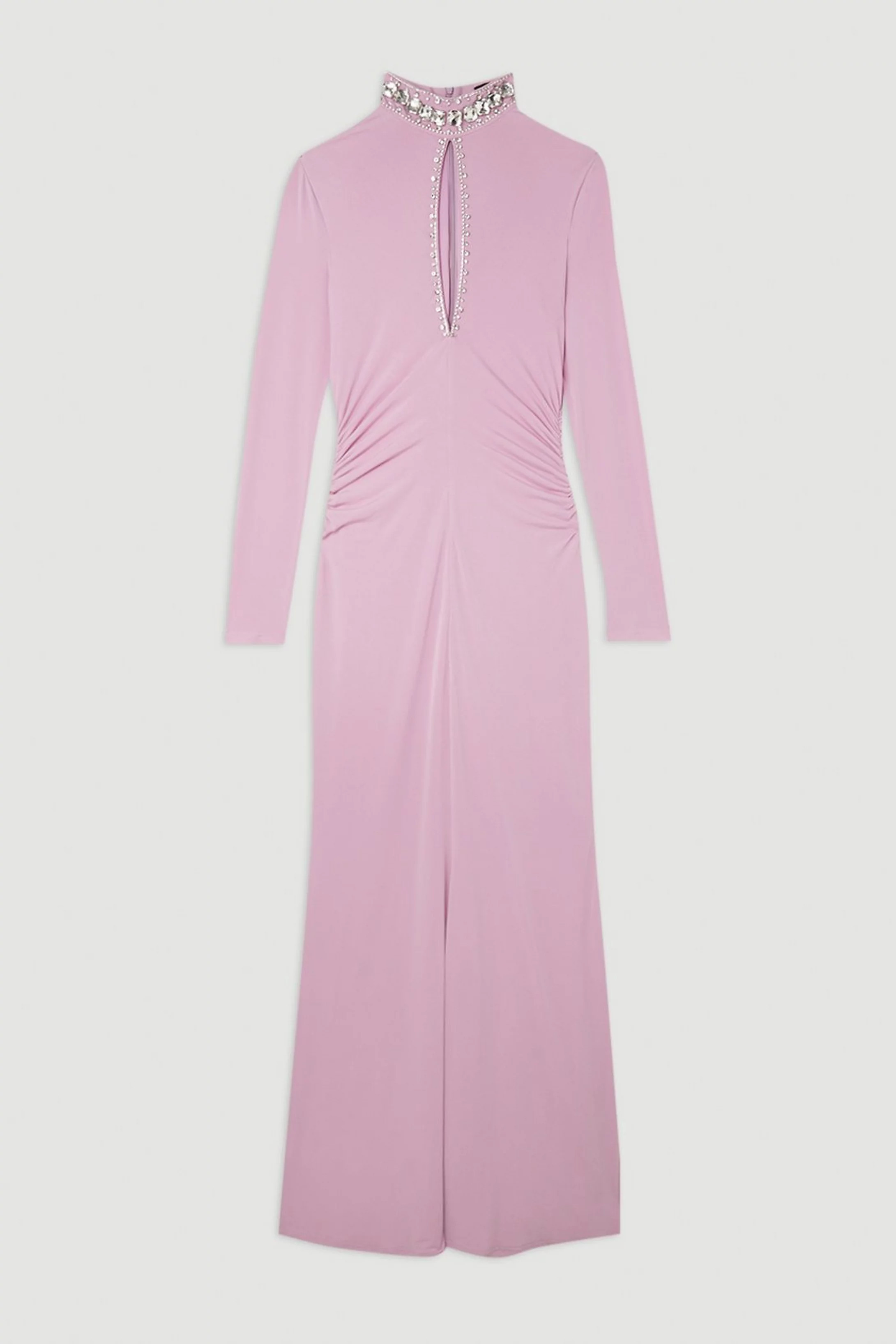 Embellished Jersey Crepe Maxi Dress | Karen Millen US