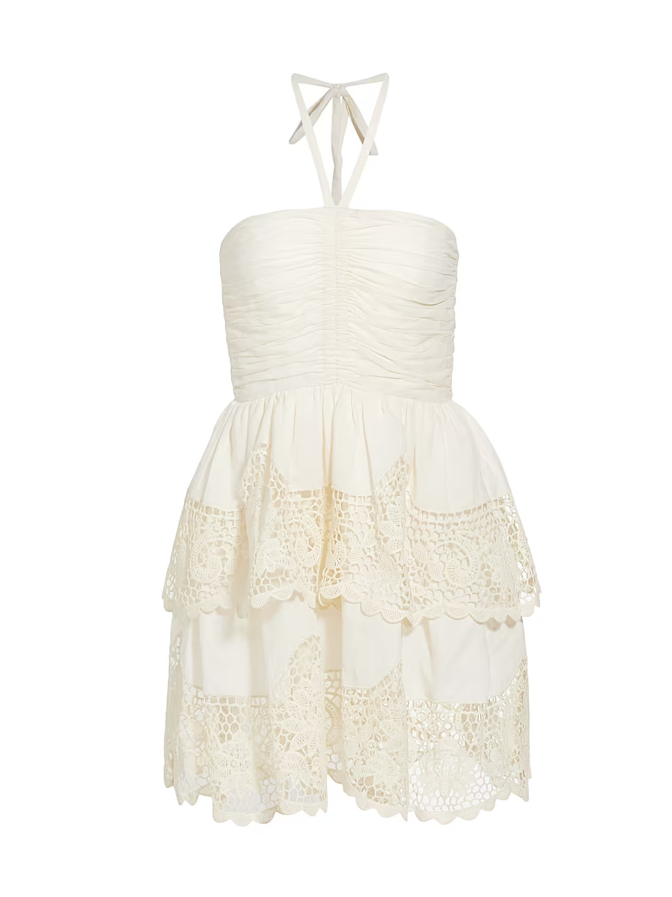 Savannah Ruffled Lace Minidress | Saks Fifth Avenue