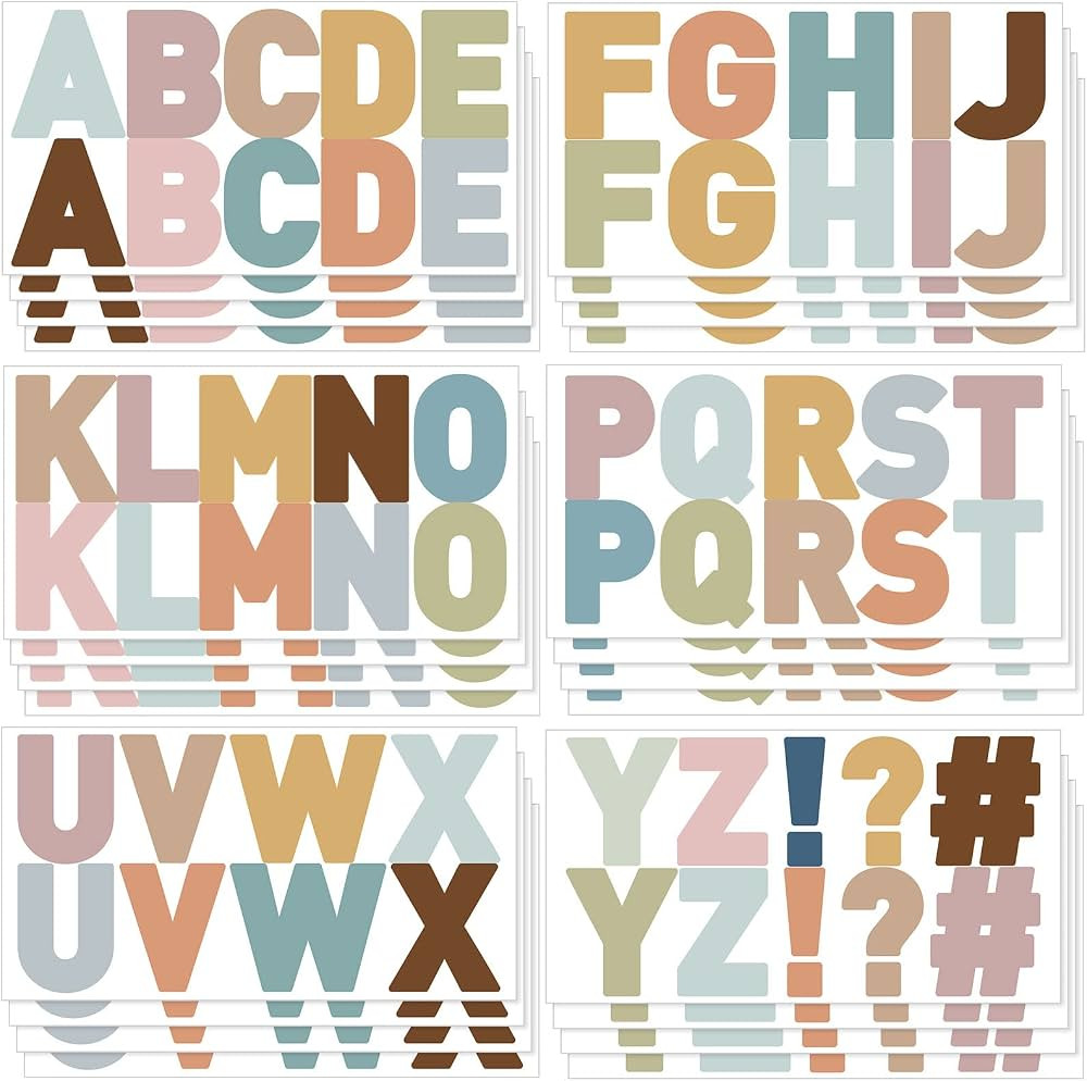 232 Pcs 24 Sheets Large Letter Stickers 2.5 Inch Alphabet Letter Stickers Self Adhesive Letters S... | Amazon (US)