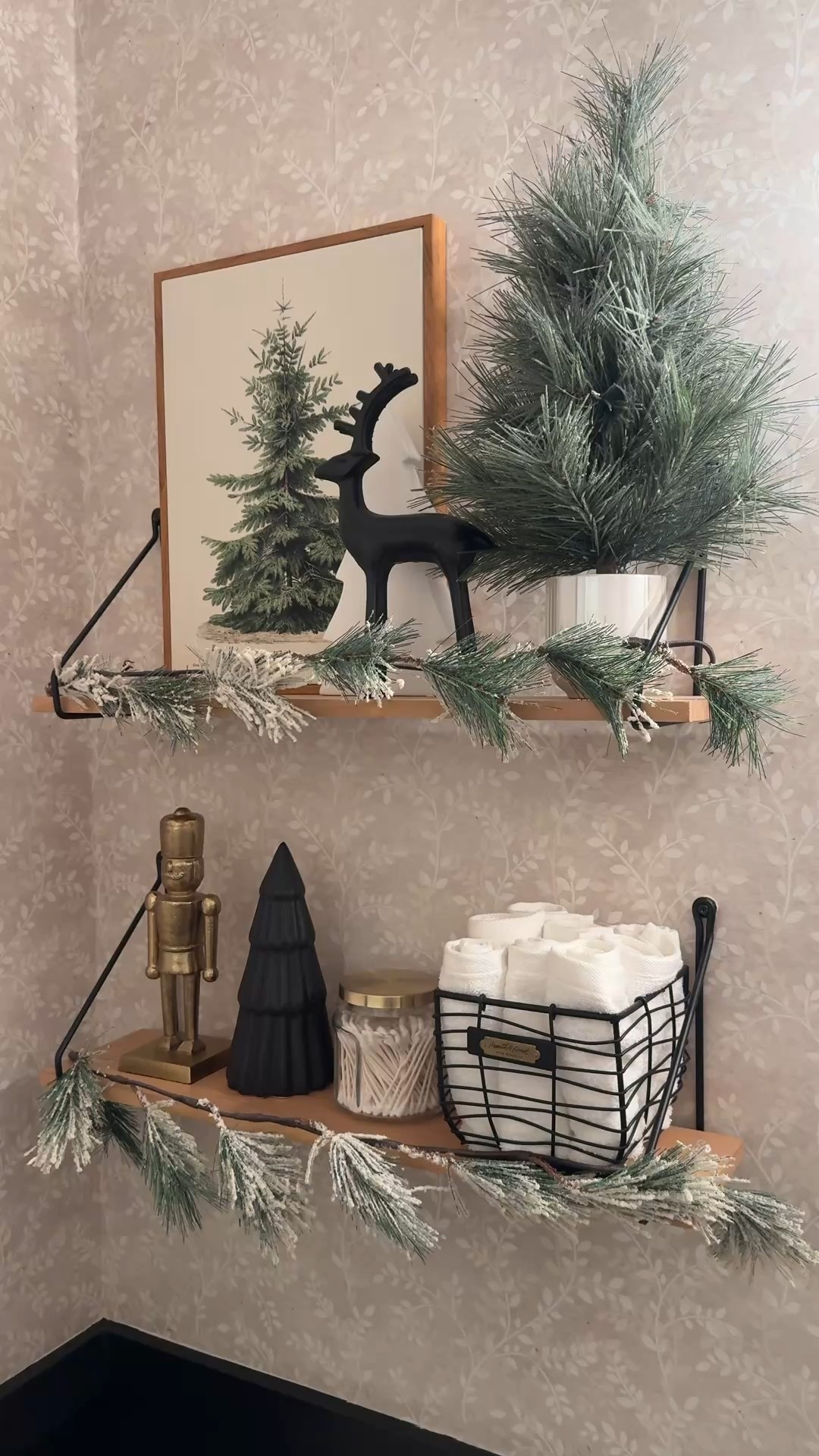 Christmas Bathroom Shelf decor 🌲🦌

#LTKHome #LTKHoliday