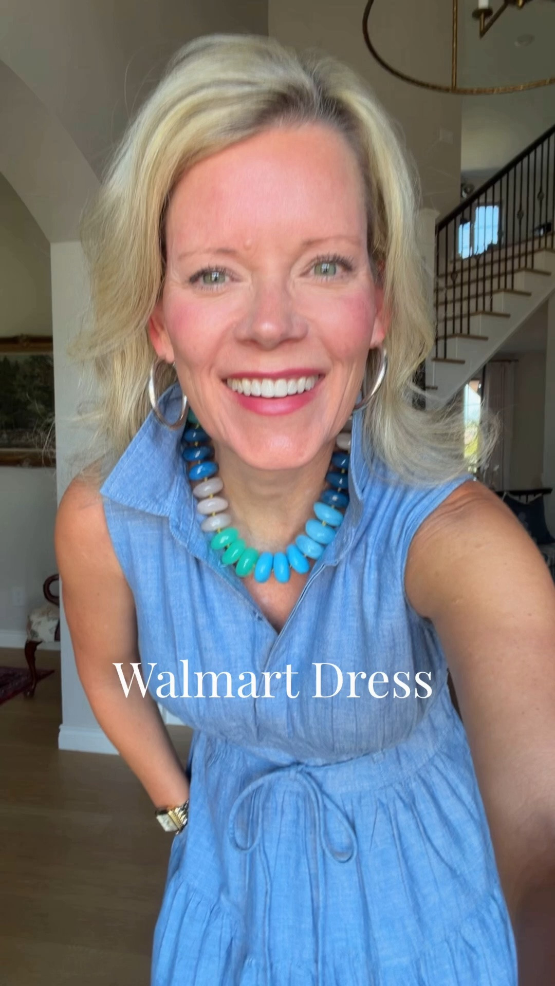 Another amazing summer dress that’s under $40!  It makes a great teacher or casual work dress. Love it with wedges or sneakers. It is so cute and fits true to size! ￼