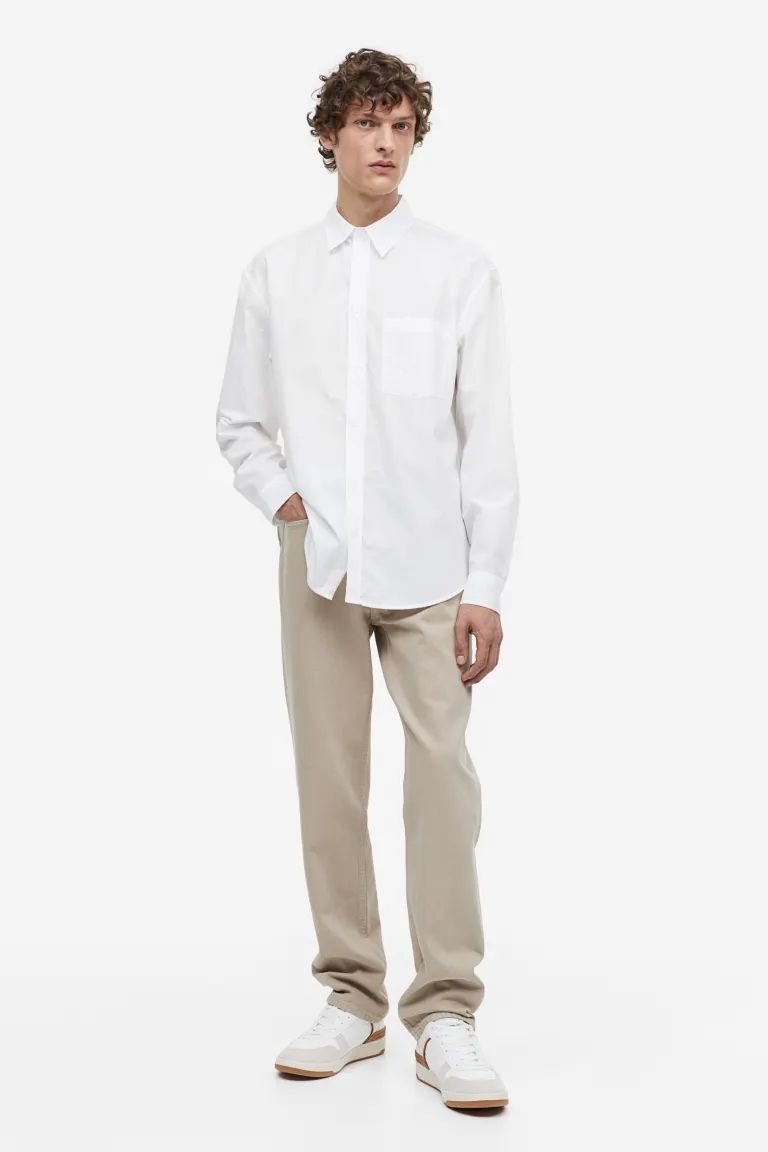 Relaxed Fit Poplin Shirt | H&M (US + CA)