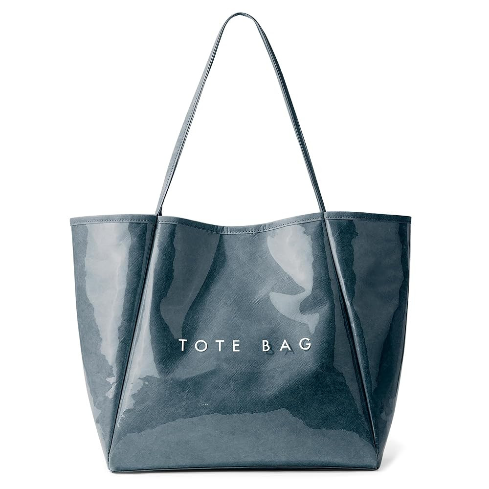 KALIDI PVC Tote Women Weekender Bag Large Shopper Handbag Oversize Shoulder Travel Purse | Amazon (US)