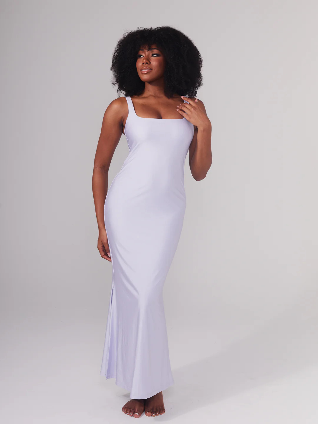 Lux Square Neck Tank Brami Maxi Dress | Klassy