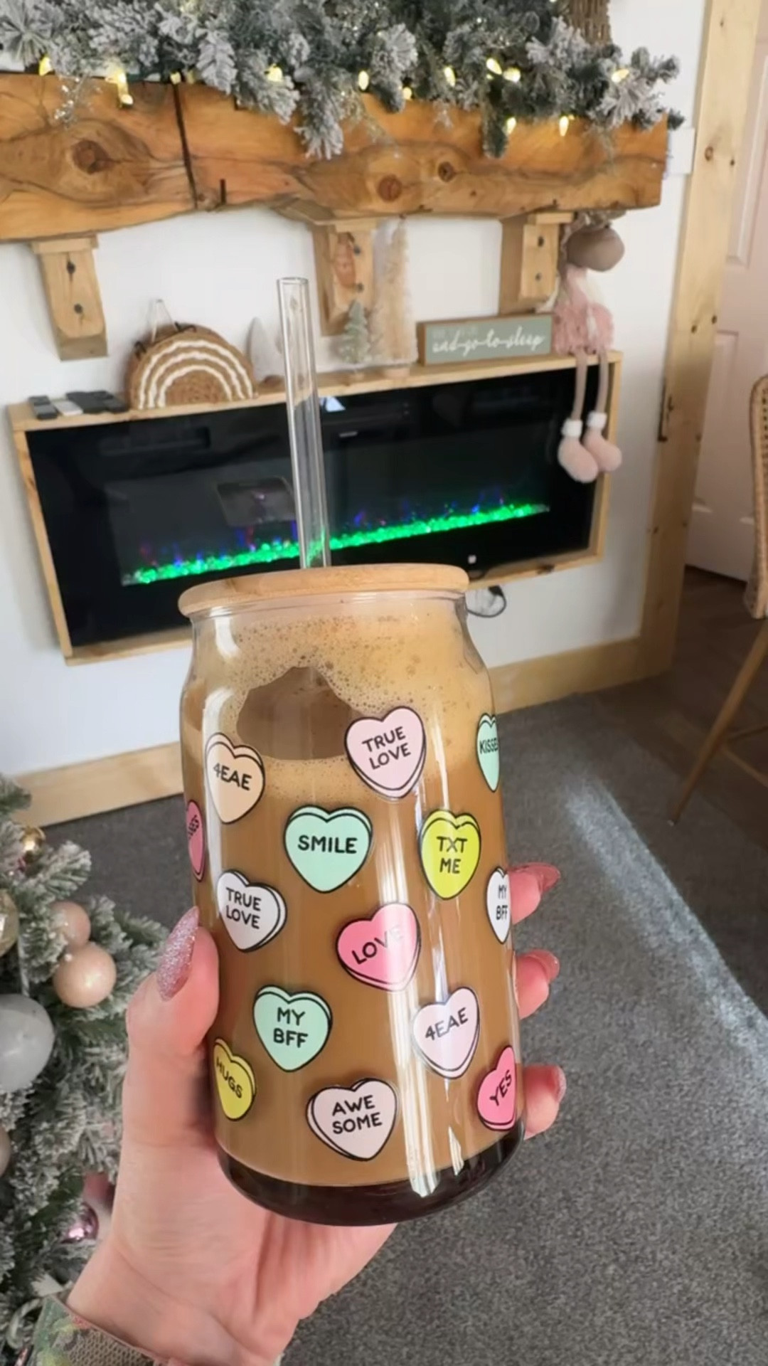 $5 Target conversation heart Valentine coffee tumbler! Straw toppers! 

#LTKFamily #LTKGiftGuide #LTKSeasonal