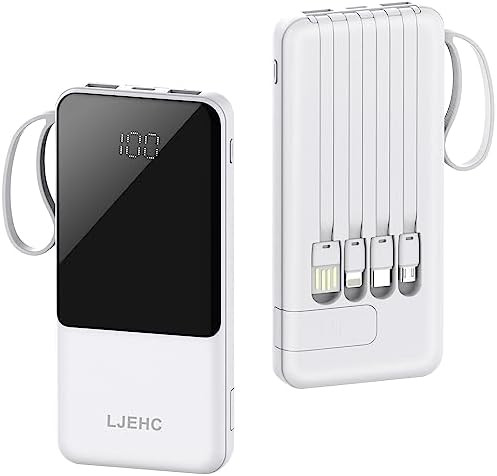 VRURC Portable Charger 10000mAh, Slim LED Display Power Bank, 5 Output 2 Input Cell Phone Battery... | Amazon (US)
