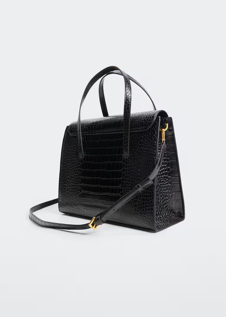 Croc-effect bag -  Women | Mango United Kingdom | MANGO (UK)